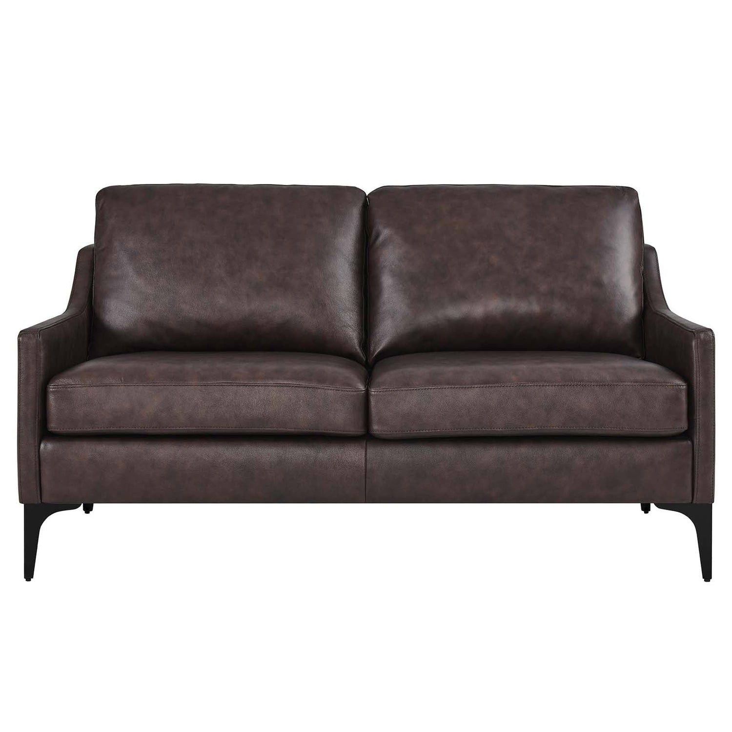 Corland Leather Loveseat By HouseBean