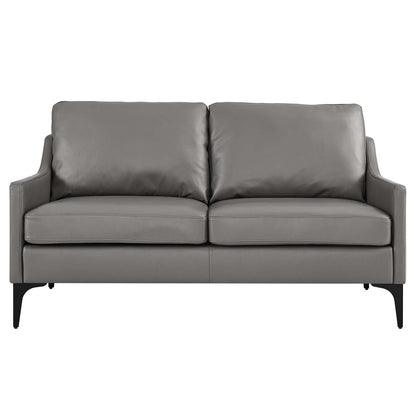 Corland Leather Loveseat By HouseBean