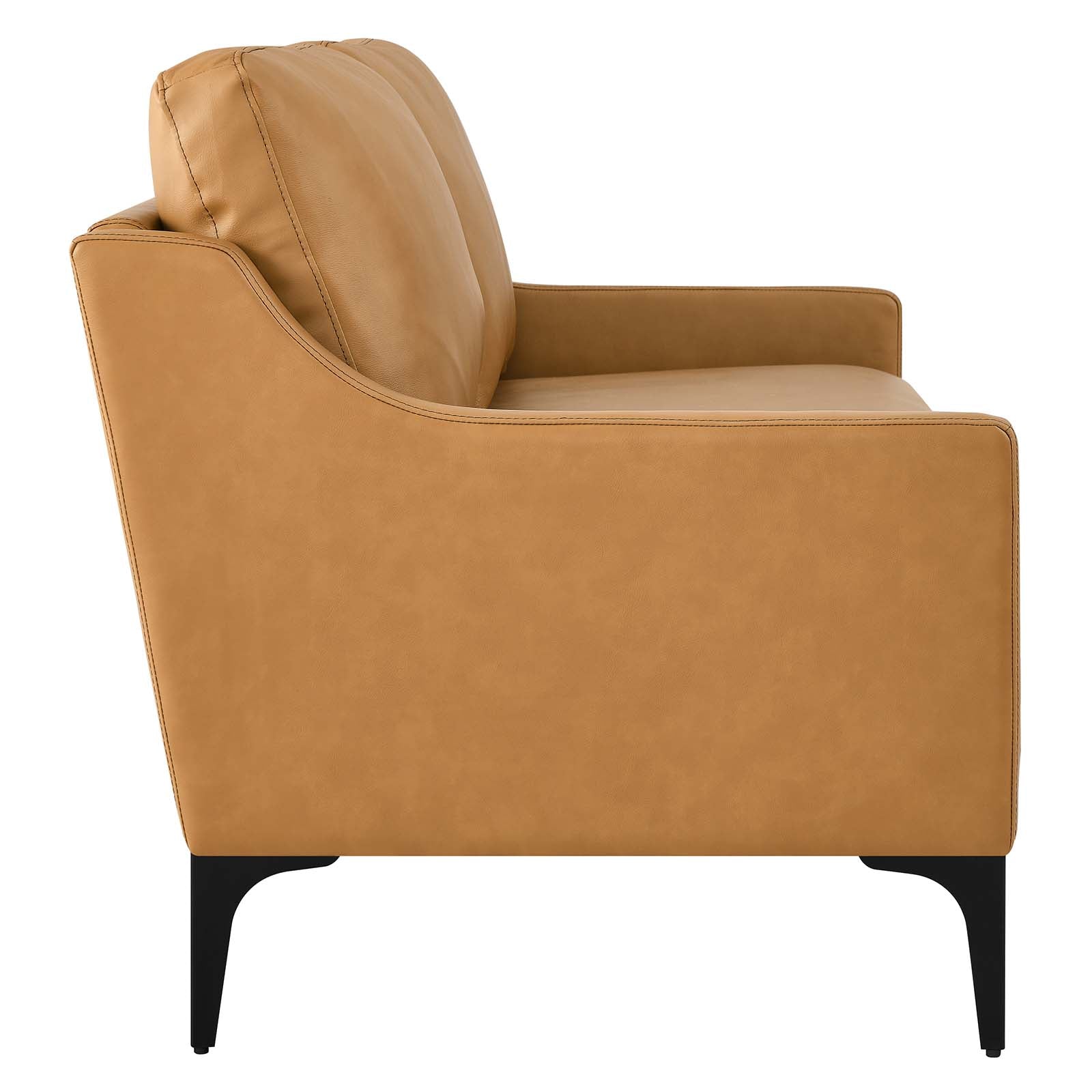 Corland Leather Loveseat By HouseBean