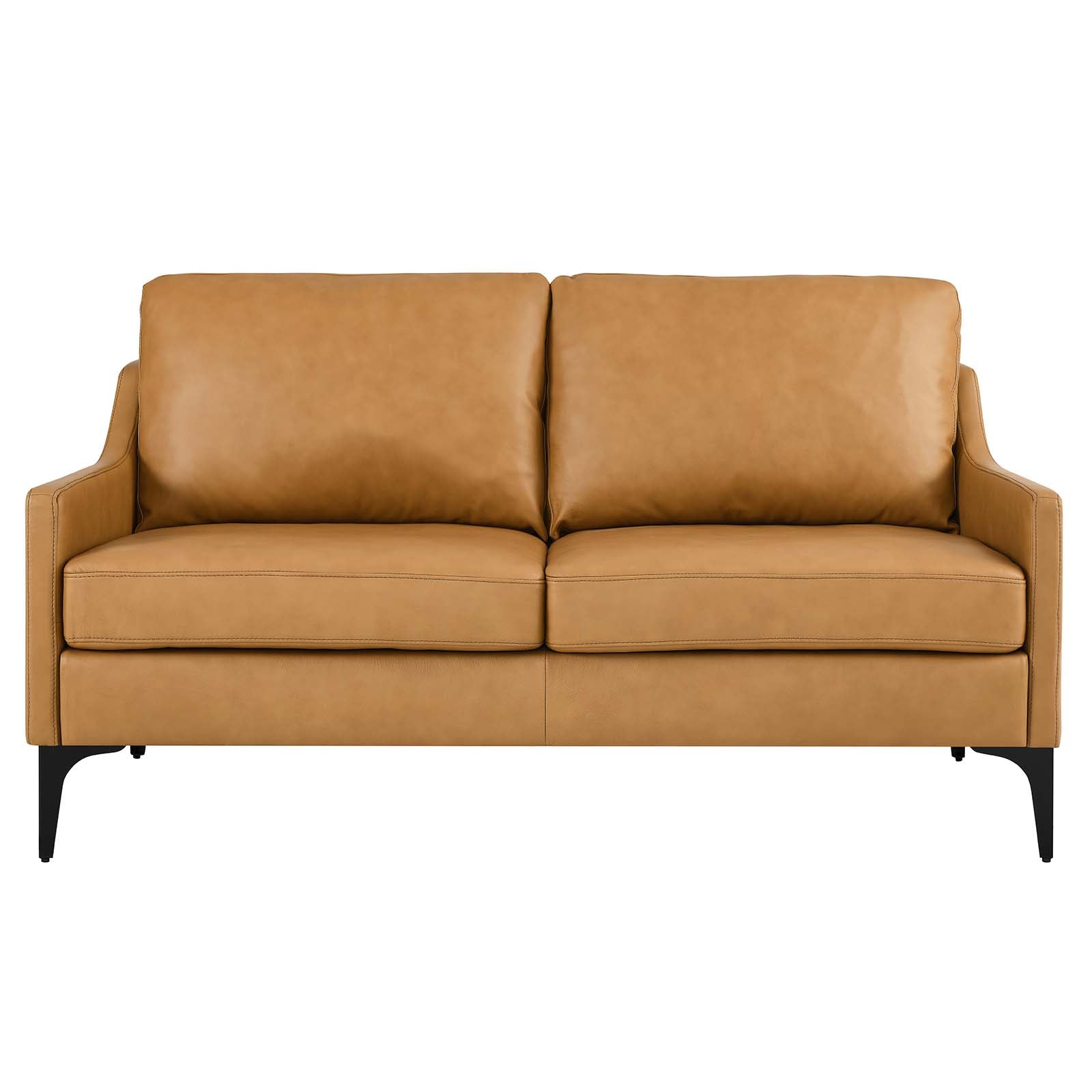 Corland Leather Loveseat By HouseBean