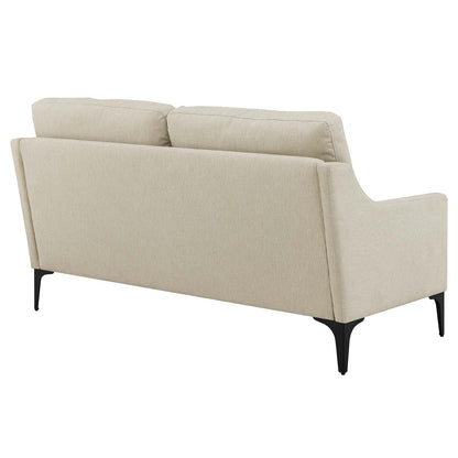 Corland Upholstered Fabric Loveseat By HouseBean