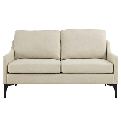 Corland Upholstered Fabric Loveseat By HouseBean