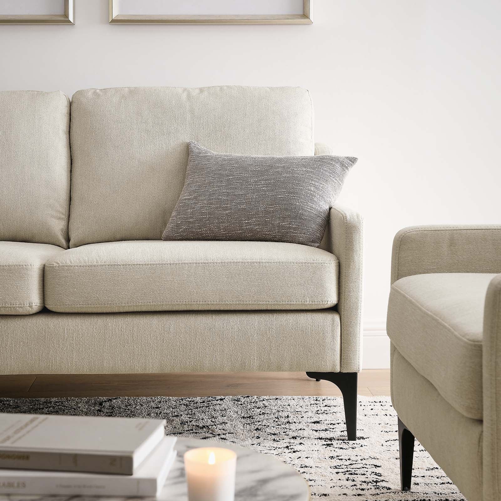 Corland Upholstered Fabric Loveseat By HouseBean