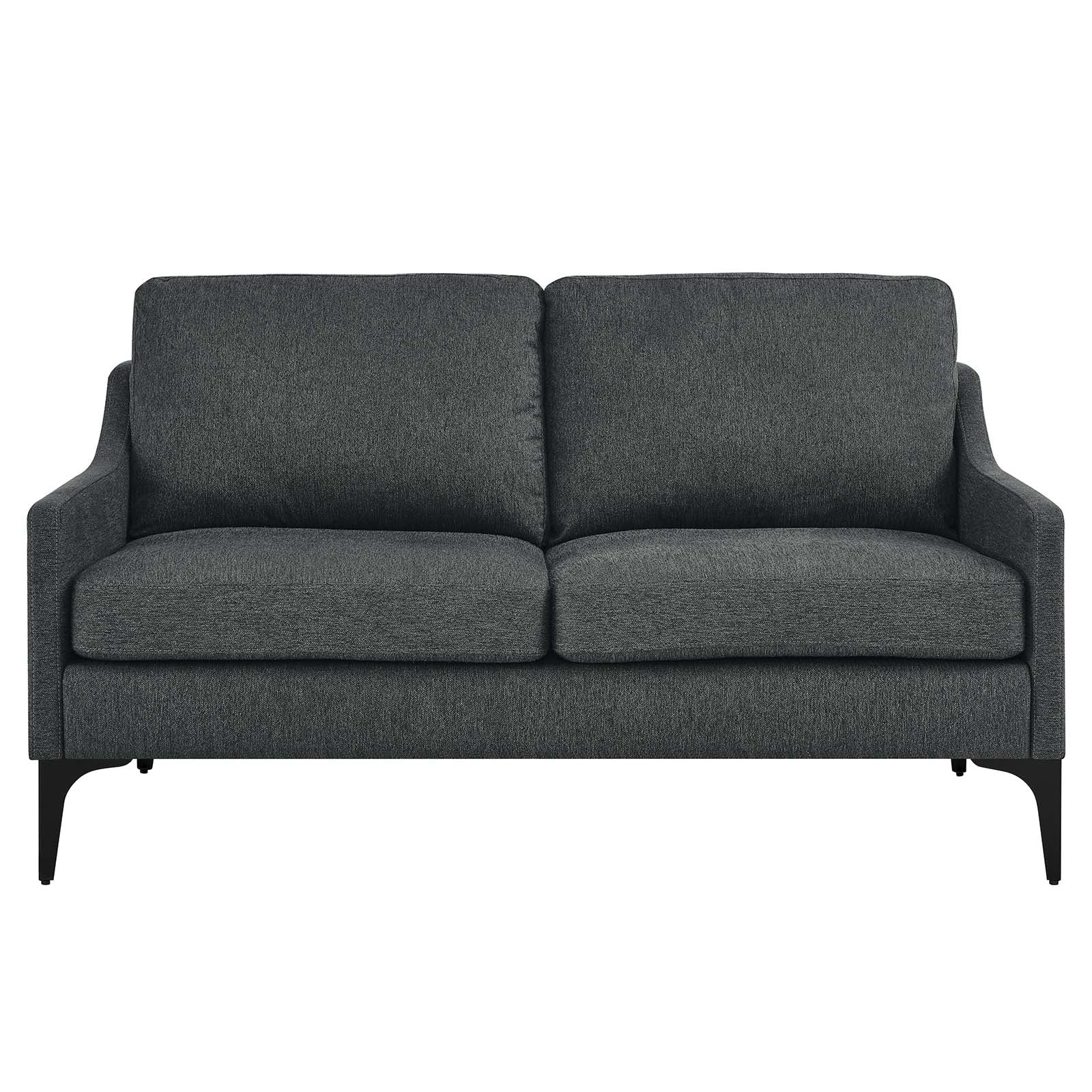 Corland Upholstered Fabric Loveseat By HouseBean