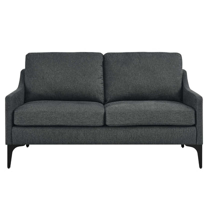 Corland Upholstered Fabric Loveseat By HouseBean