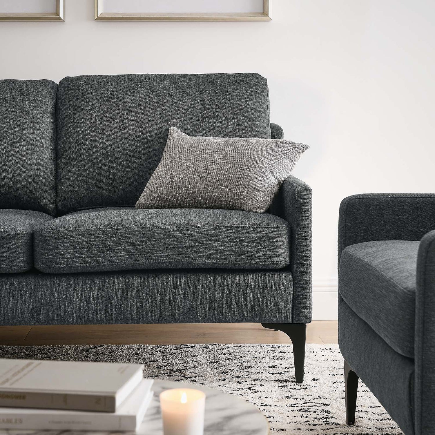 Corland Upholstered Fabric Loveseat By HouseBean