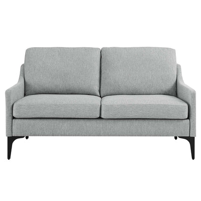 Corland Upholstered Fabric Loveseat By HouseBean