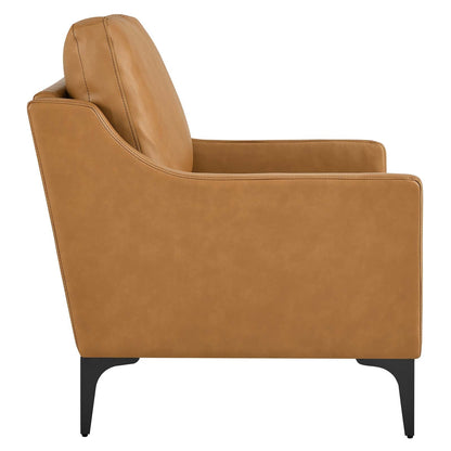 Corland Leather Armchair By HouseBean