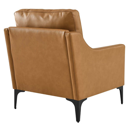 Corland Leather Armchair By HouseBean