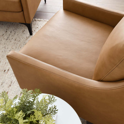 Corland Leather Armchair By HouseBean