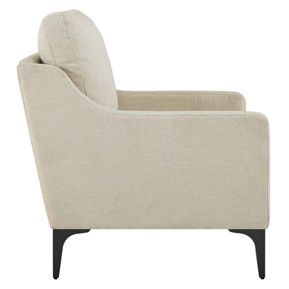 Corland Upholstered Fabric Armchair By HouseBean