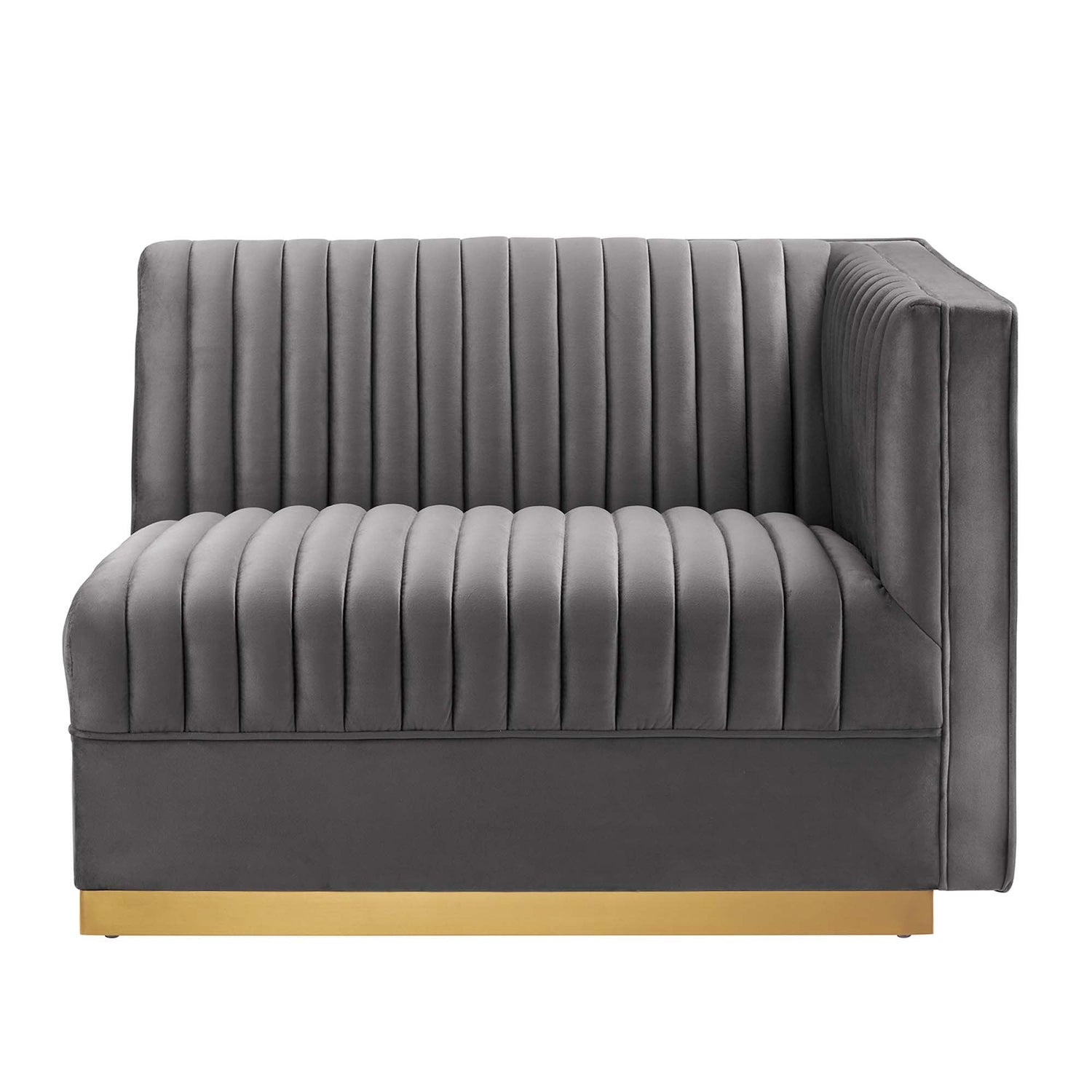 Sanguine Channel Tufted Performance Velvet Modular Sectional Sofa Right-Arm Chair by Modway