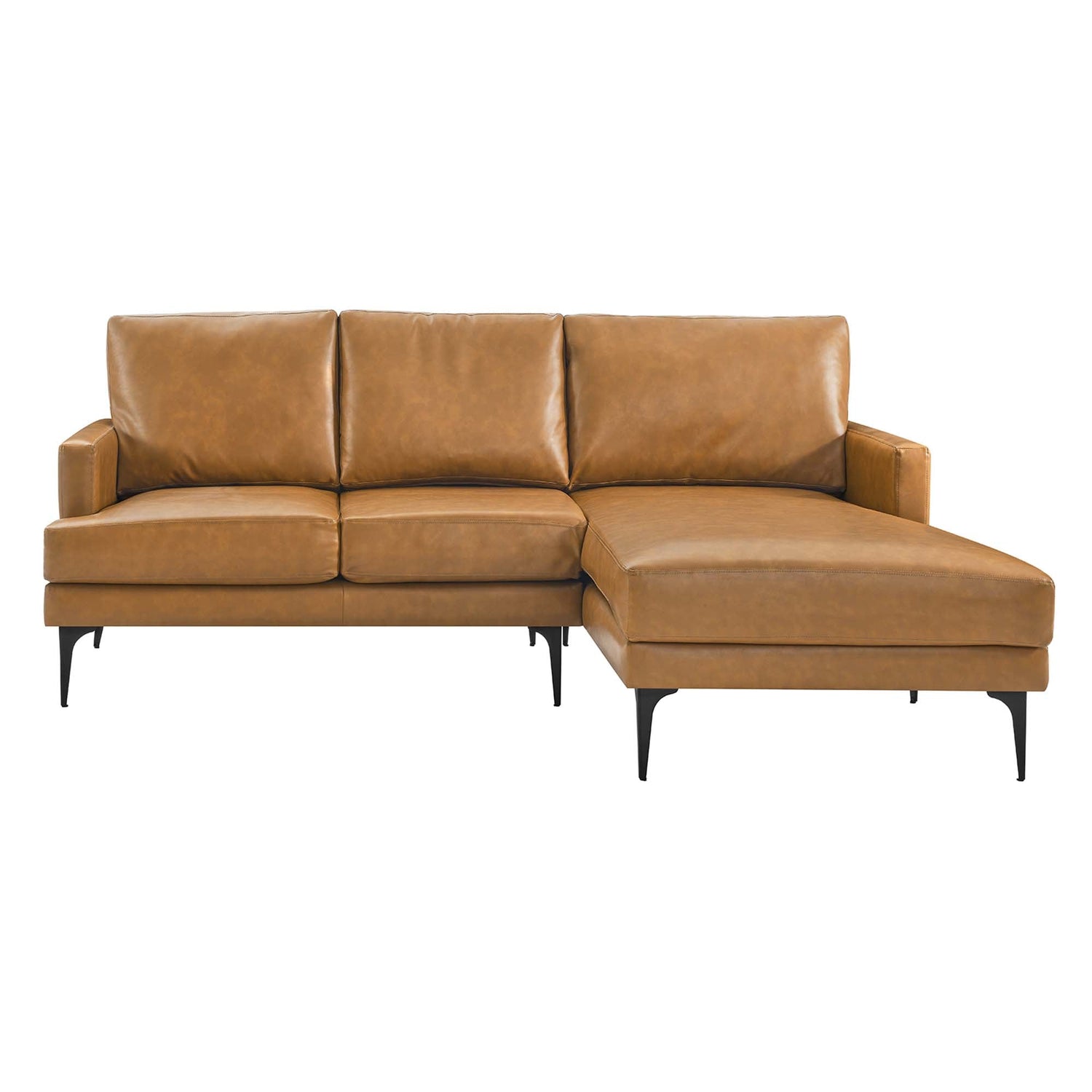 Evermore Right-Facing Vegan Leather Sectional Sofa by Modway