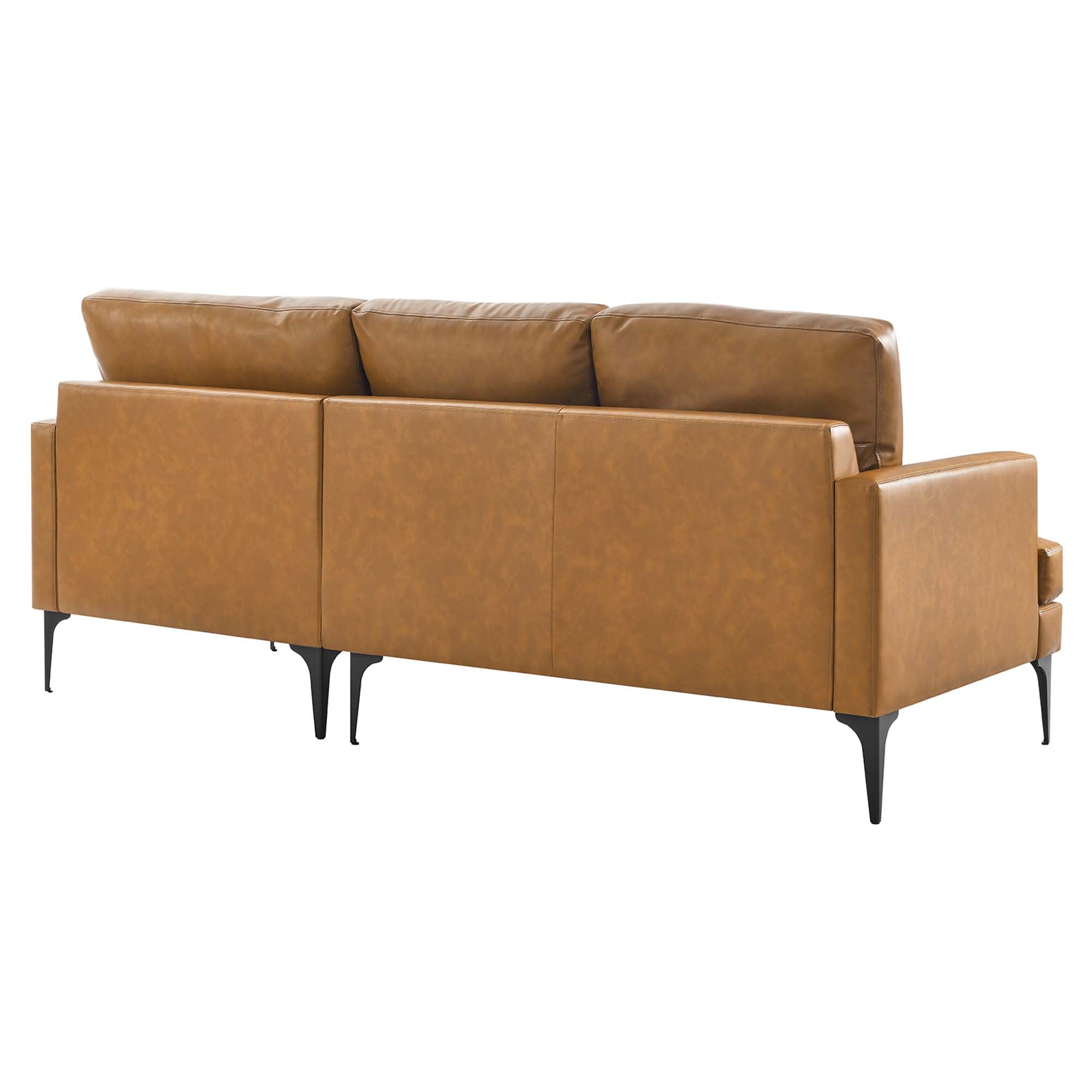 Evermore Right-Facing Vegan Leather Sectional Sofa by Modway