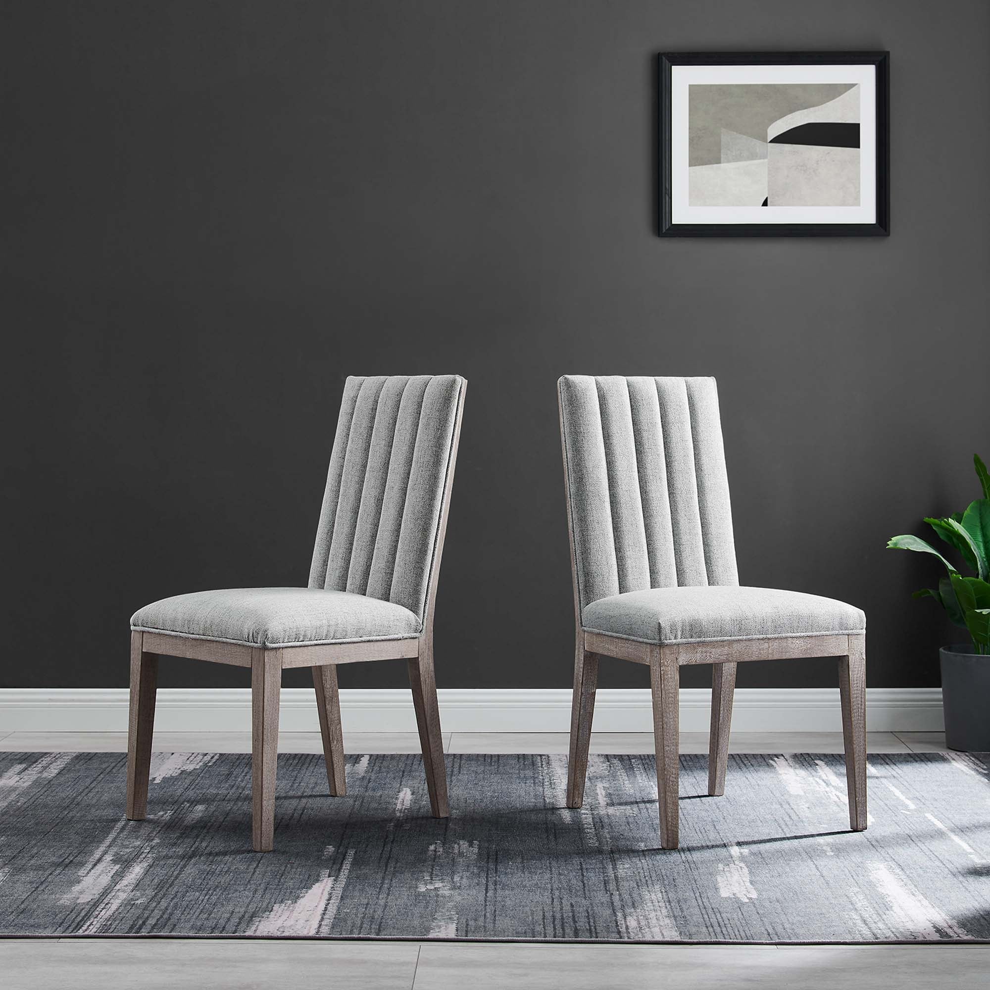 Maisonette French Vintage Tufted Fabric Dining Side Chair by Modway