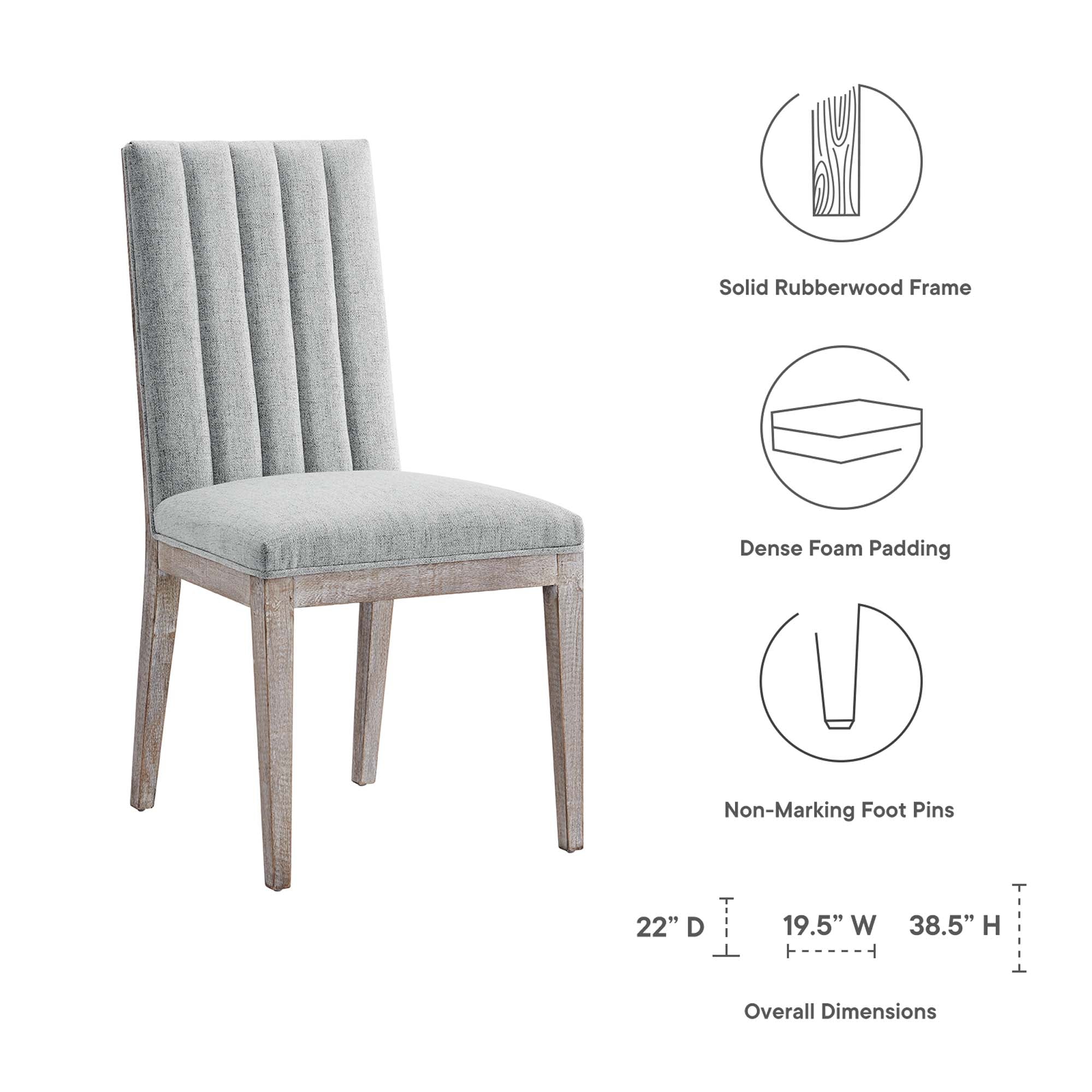 Maisonette French Vintage Tufted Fabric Dining Side Chair by Modway