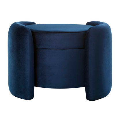 Nebula Upholstered Performance Velvet Ottoman By HouseBean