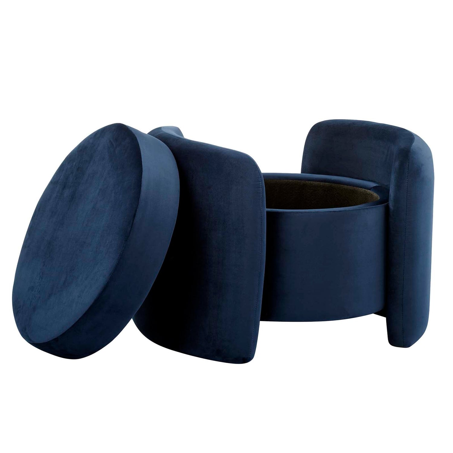 Nebula Upholstered Performance Velvet Ottoman By HouseBean