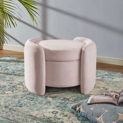 Nebula Upholstered Performance Velvet Ottoman By HouseBean