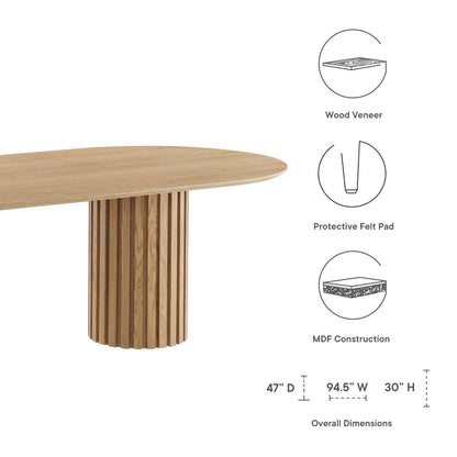 Senja 95&quot; Oval Dining Table By HouseBean