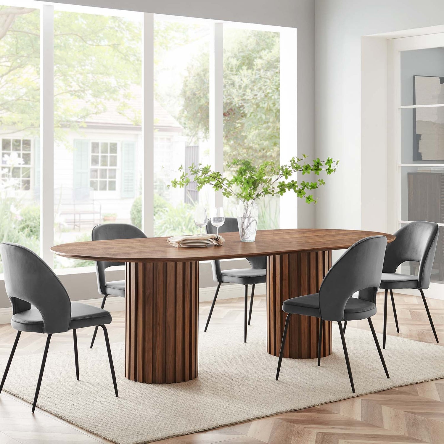 Senja 95&quot; Oval Dining Table By HouseBean