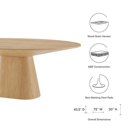 Provision 75&quot; Oval Dining Table By HouseBean