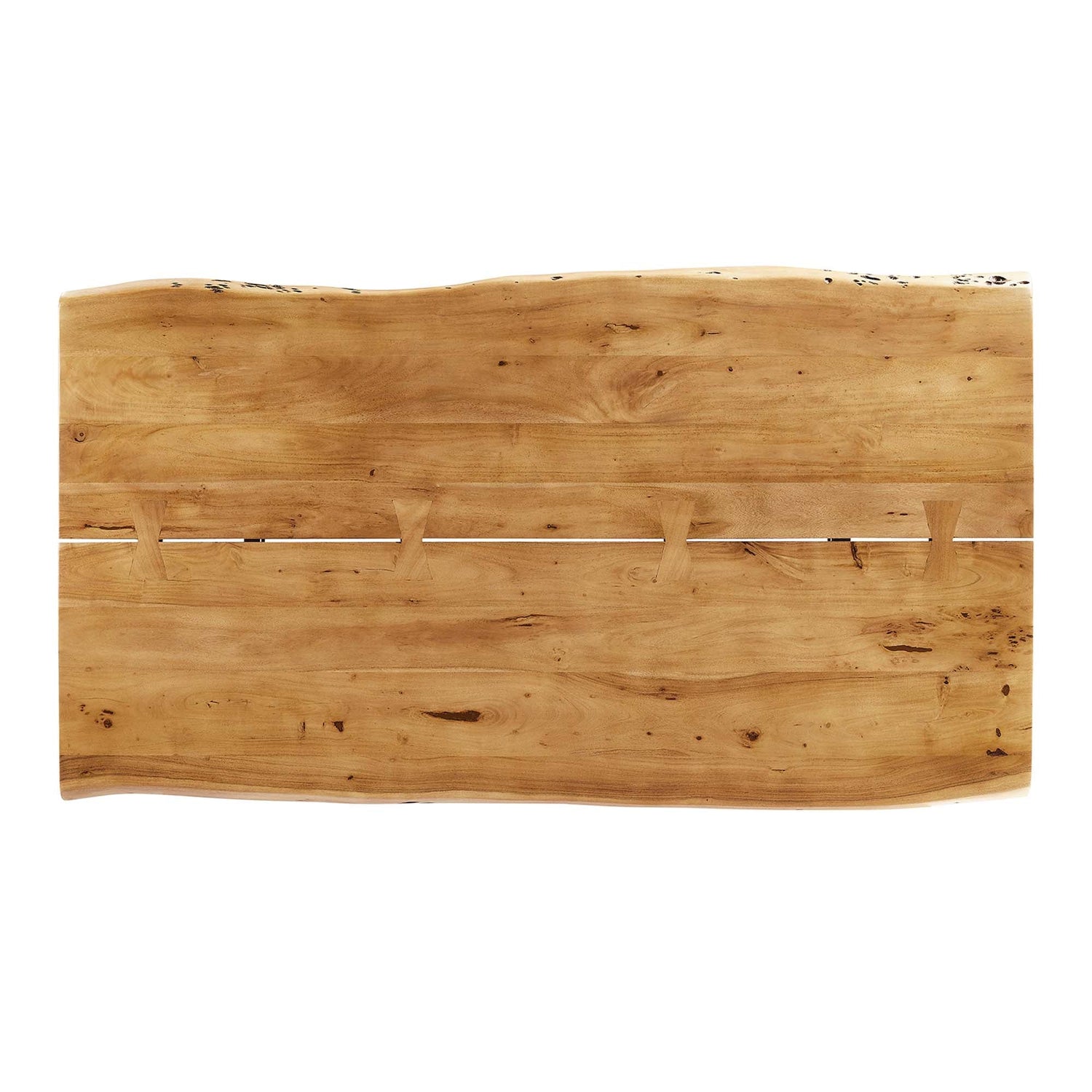 Viggo 74&quot; Live Edge Acacia Wood Dining Table by Modway