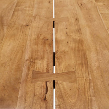 Viggo 74&quot; Live Edge Acacia Wood Dining Table by Modway
