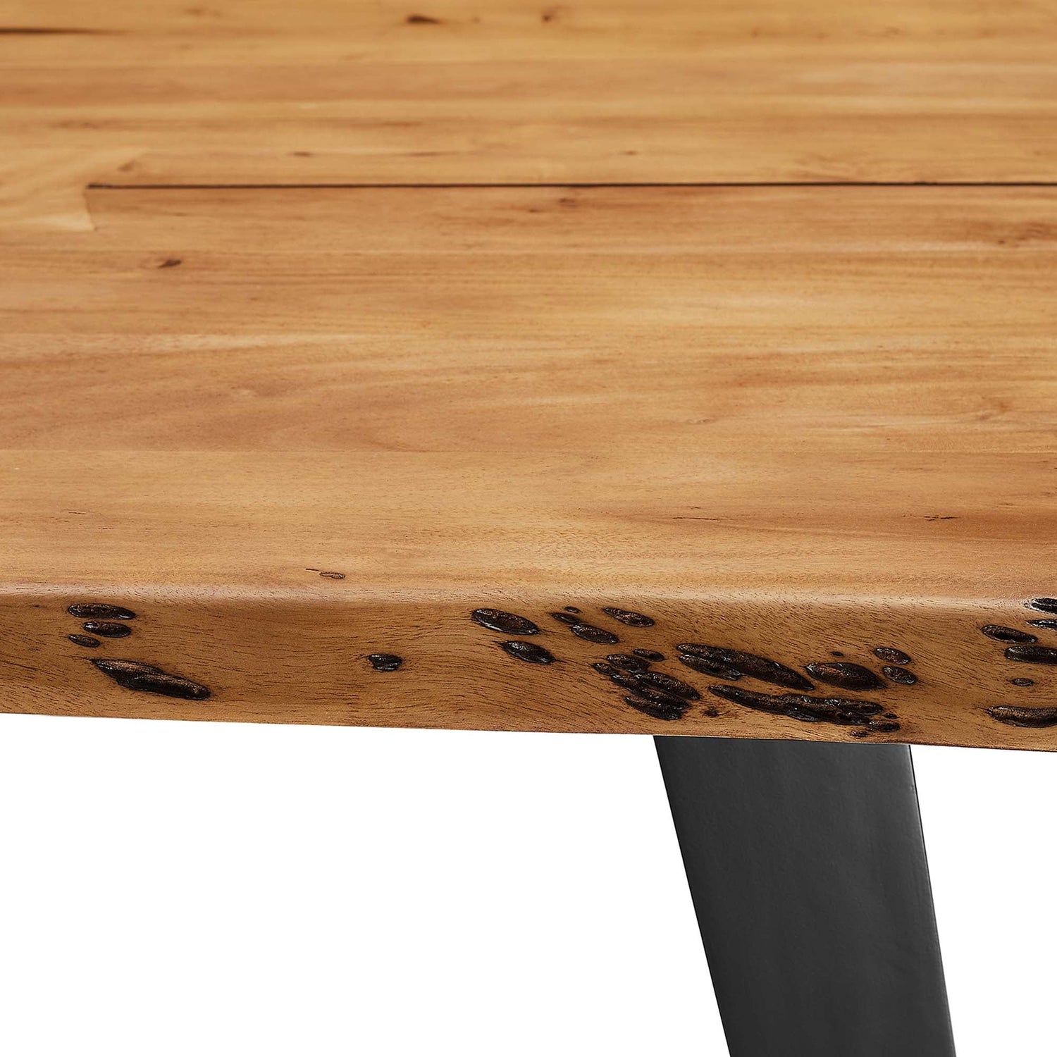 Viggo 74&quot; Live Edge Acacia Wood Dining Table by Modway