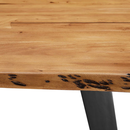 Viggo 74&quot; Live Edge Acacia Wood Dining Table by Modway