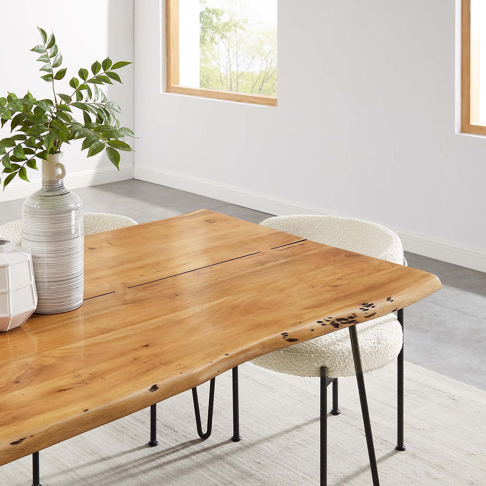 Ardor 74&quot; Live Edge Acacia Wood Acacia Wood Dining Table By HouseBean