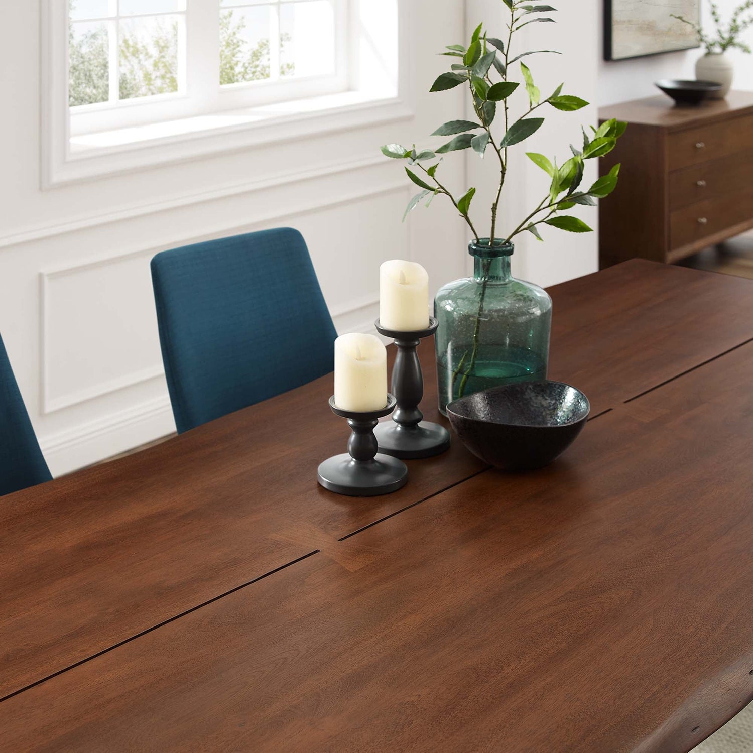 Viggo 96&quot; Live Edge Acacia Wood Acacia Wood Dining Table by Modway