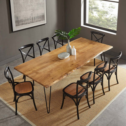 Ardor 96&quot; Live Edge Acacia Wood Acacia Wood Dining Table