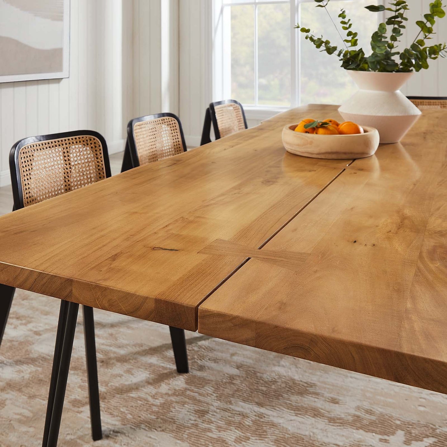 Ardor 96&quot; Live Edge Acacia Wood Acacia Wood Dining Table