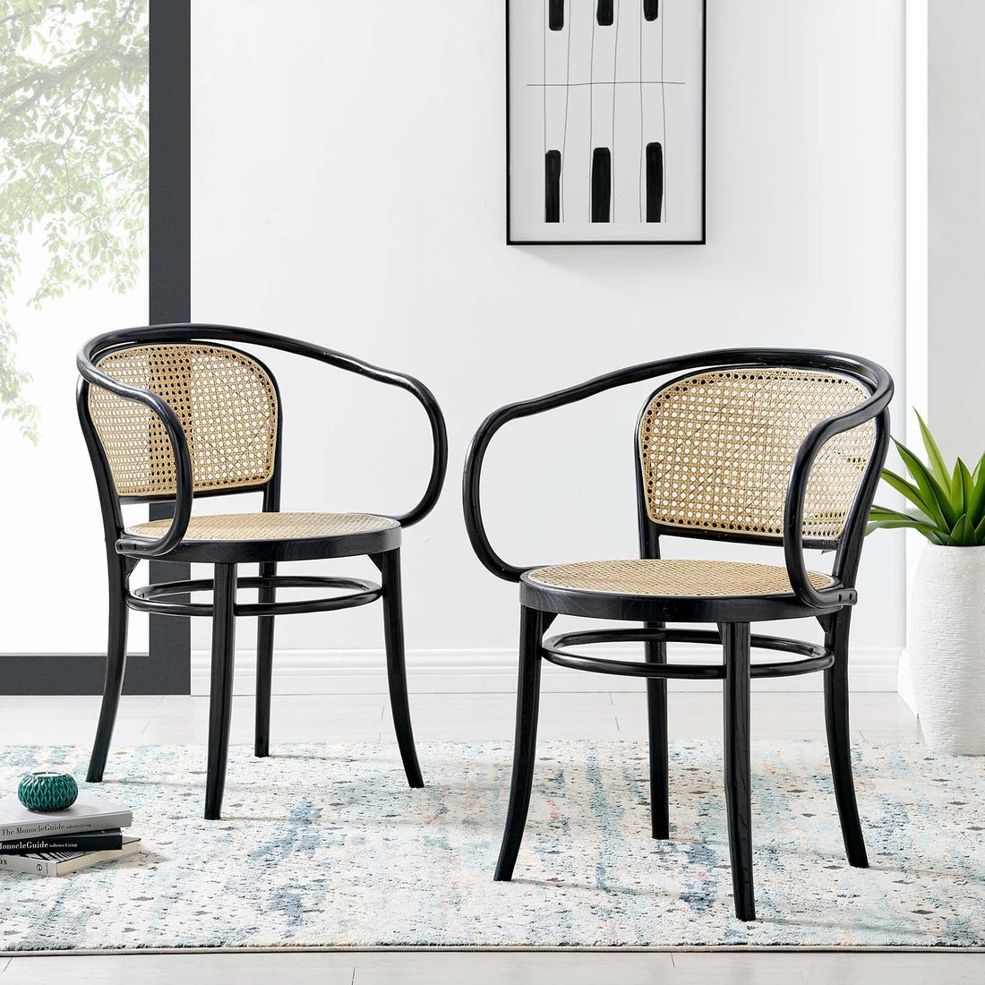 Oliana Wood Dining Armchair Set of 2 By HouseBean