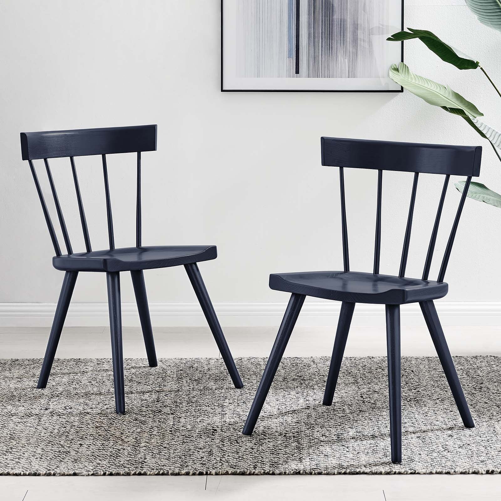 Sutter Wood Dining Side Chair Set of 2 By HouseBean