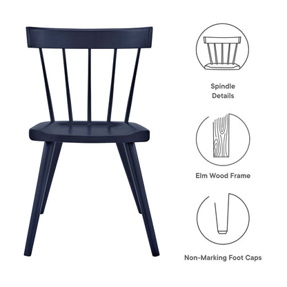 Sutter Wood Dining Side Chair Set of 2 By HouseBean