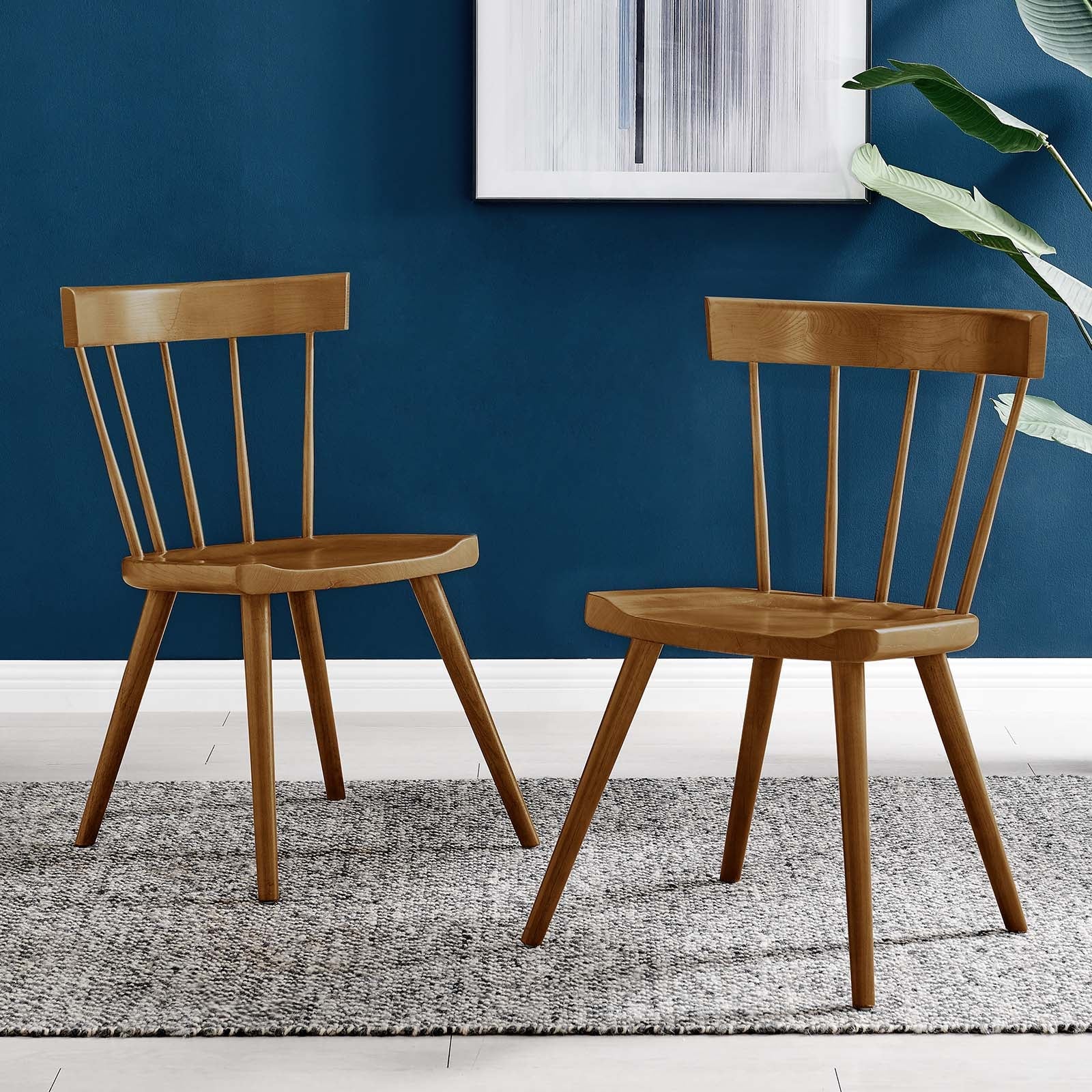 Sutter Wood Dining Side Chair Set of 2 By HouseBean