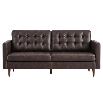 Exalt Tufted Leather Sofa by Modway