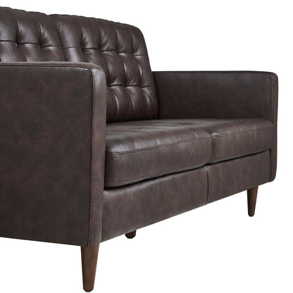 Exalt Tufted Leather Sofa by Modway