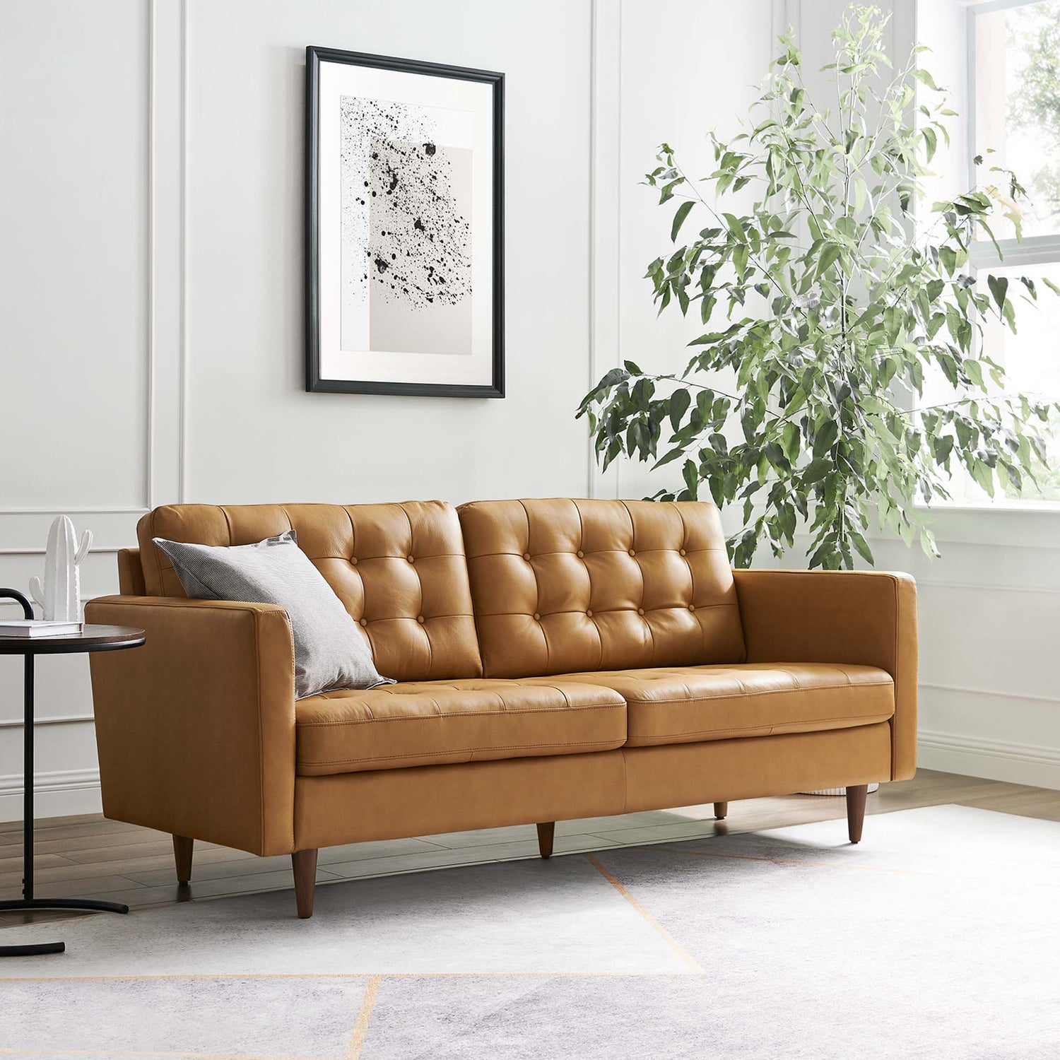 Exalt Tufted Leather Sofa by Modway