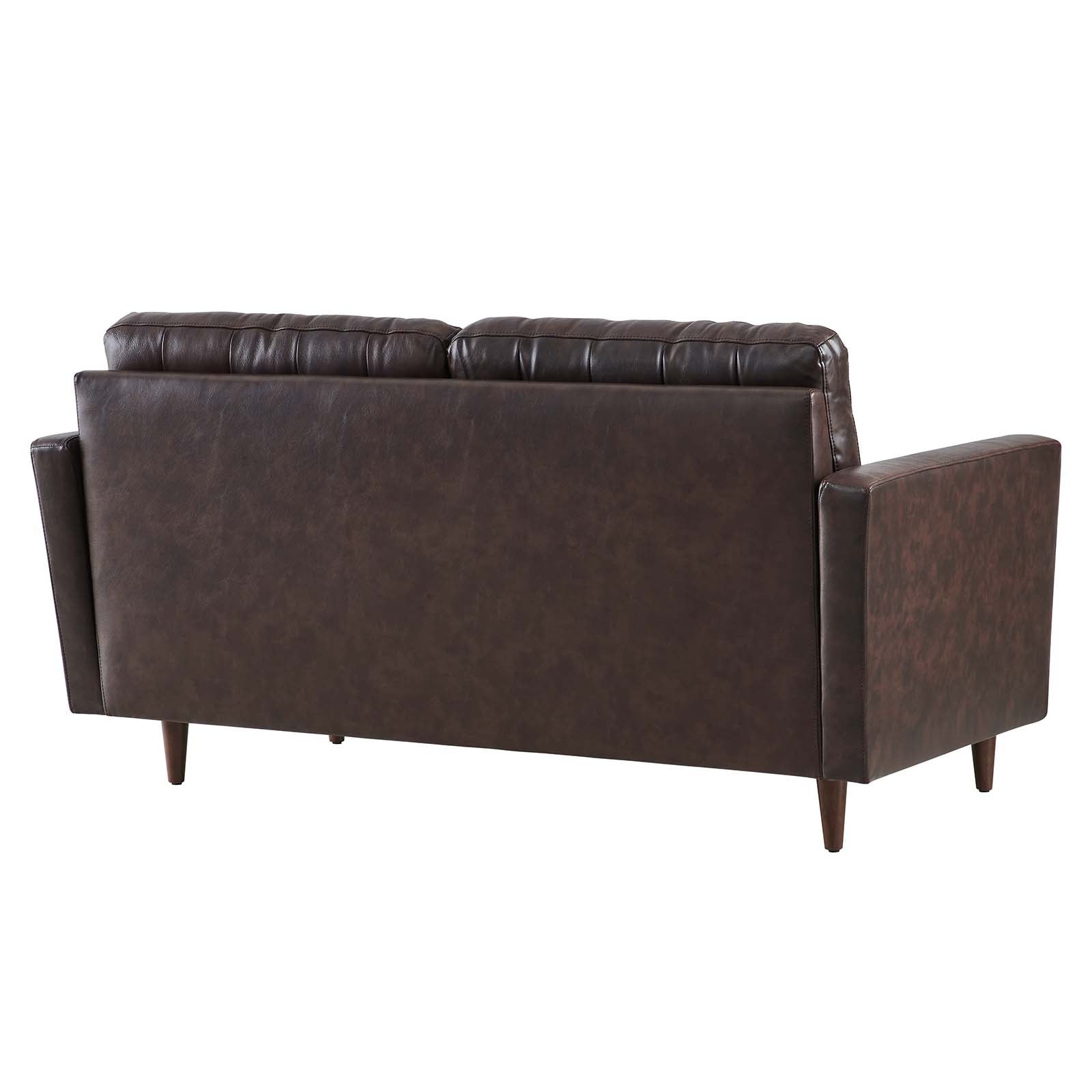 Exalt Tufted Leather Loveseat By HouseBean