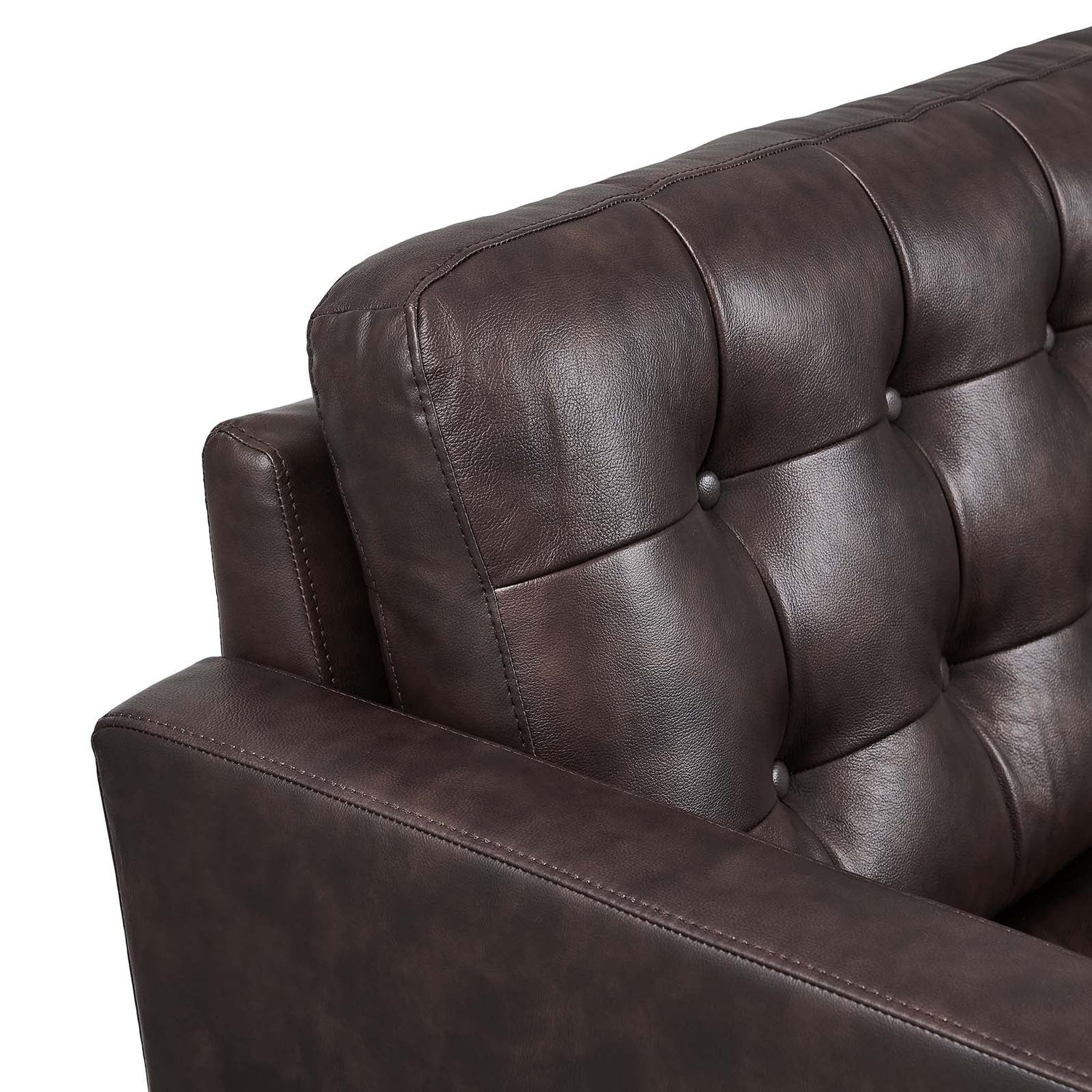 Exalt Tufted Leather Loveseat By HouseBean