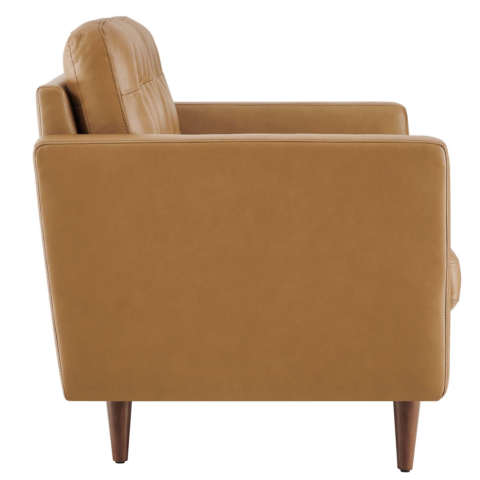 Exalt Tufted Leather Loveseat By HouseBean