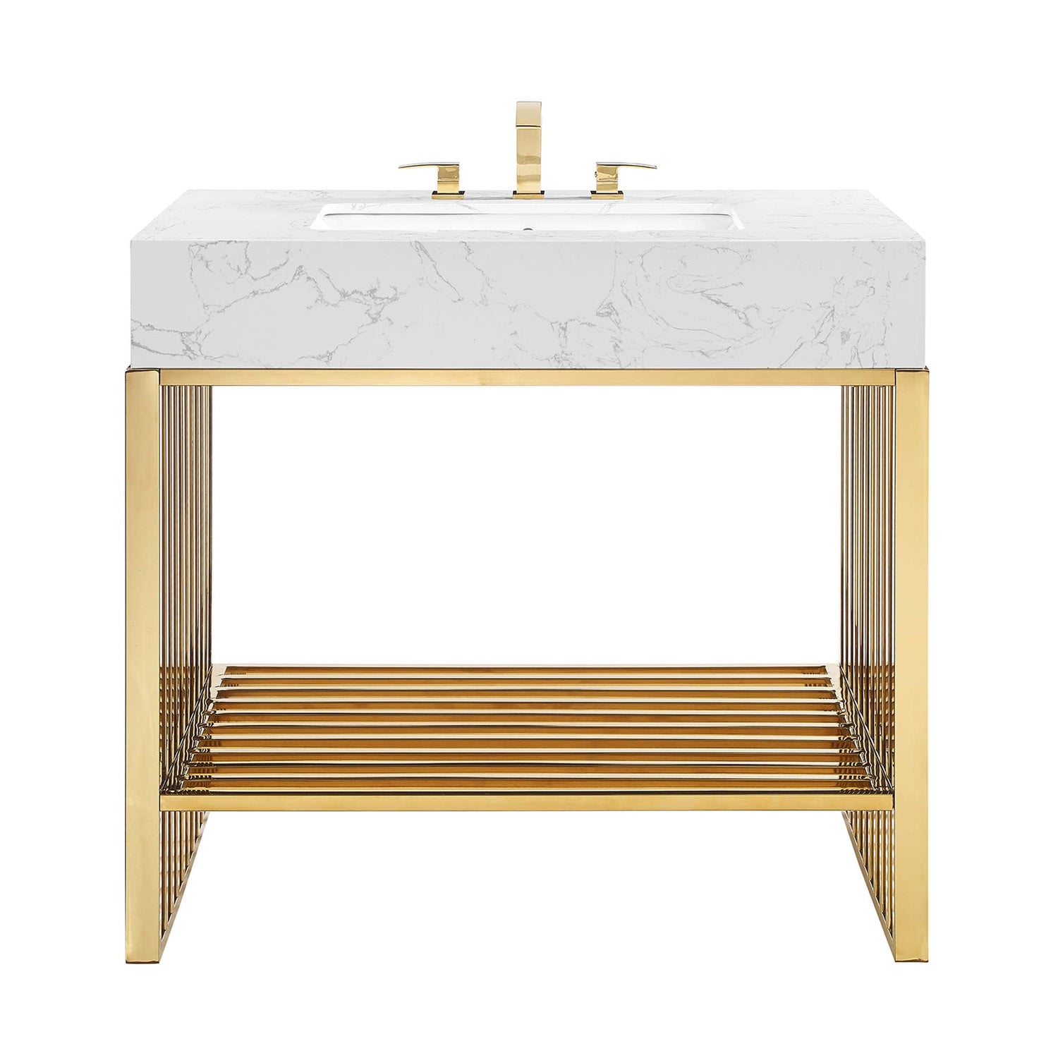 Gridiron Bathroom Vanity Basin Included by Modway