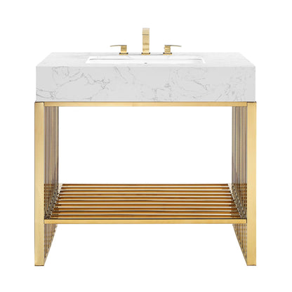 Gridiron Bathroom Vanity Basin Included by Modway