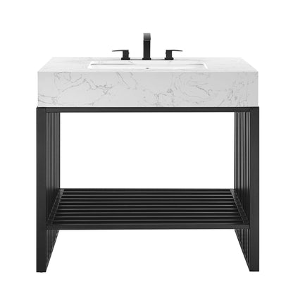 Gridiron Bathroom Vanity Basin Included by Modway
