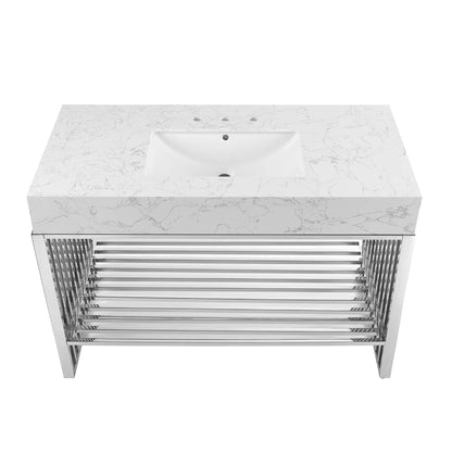 Gridiron Bathroom Vanity Basin Included by Modway