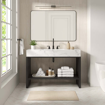 Gridiron Bathroom Vanity Basin Included by Modway