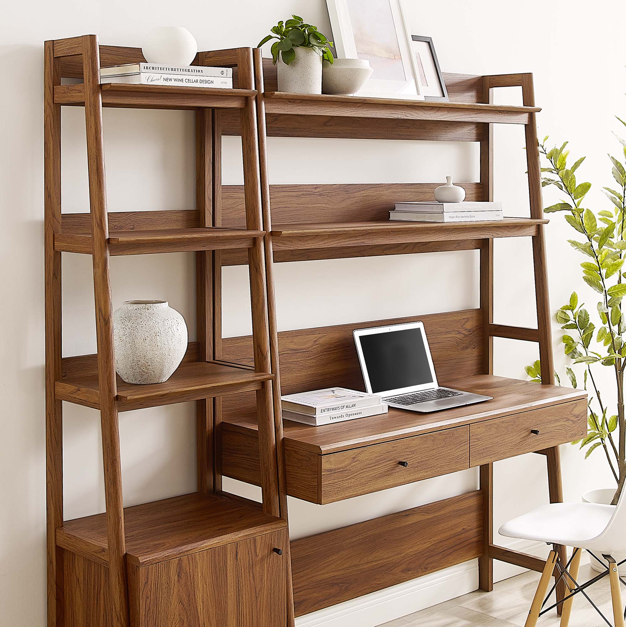 Bixby 2-Piece Wood Office Desk and Bookshelf by Modway